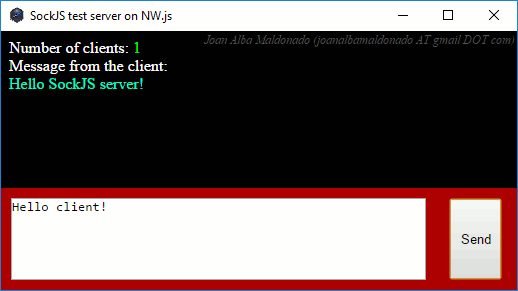 SockJS test server on NW.js