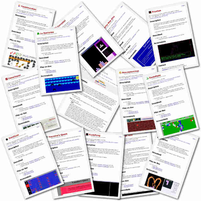 Some of my games on TuxFamily and extras