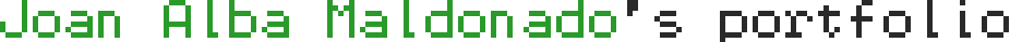 Joan Alba Maldonado's portfolio